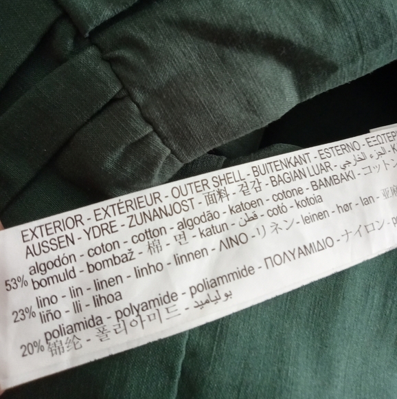 ZARA ASYMMETRICAL LINEN BLEND RUCHED MINI DRESS SIZE S - Picture 11 of 12